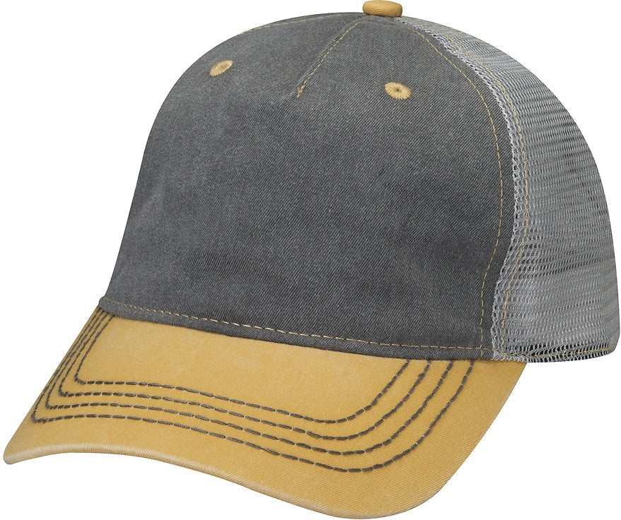 Adams Headwear EN102 Endeavor Cap - Charcoal  Mustard  Gray