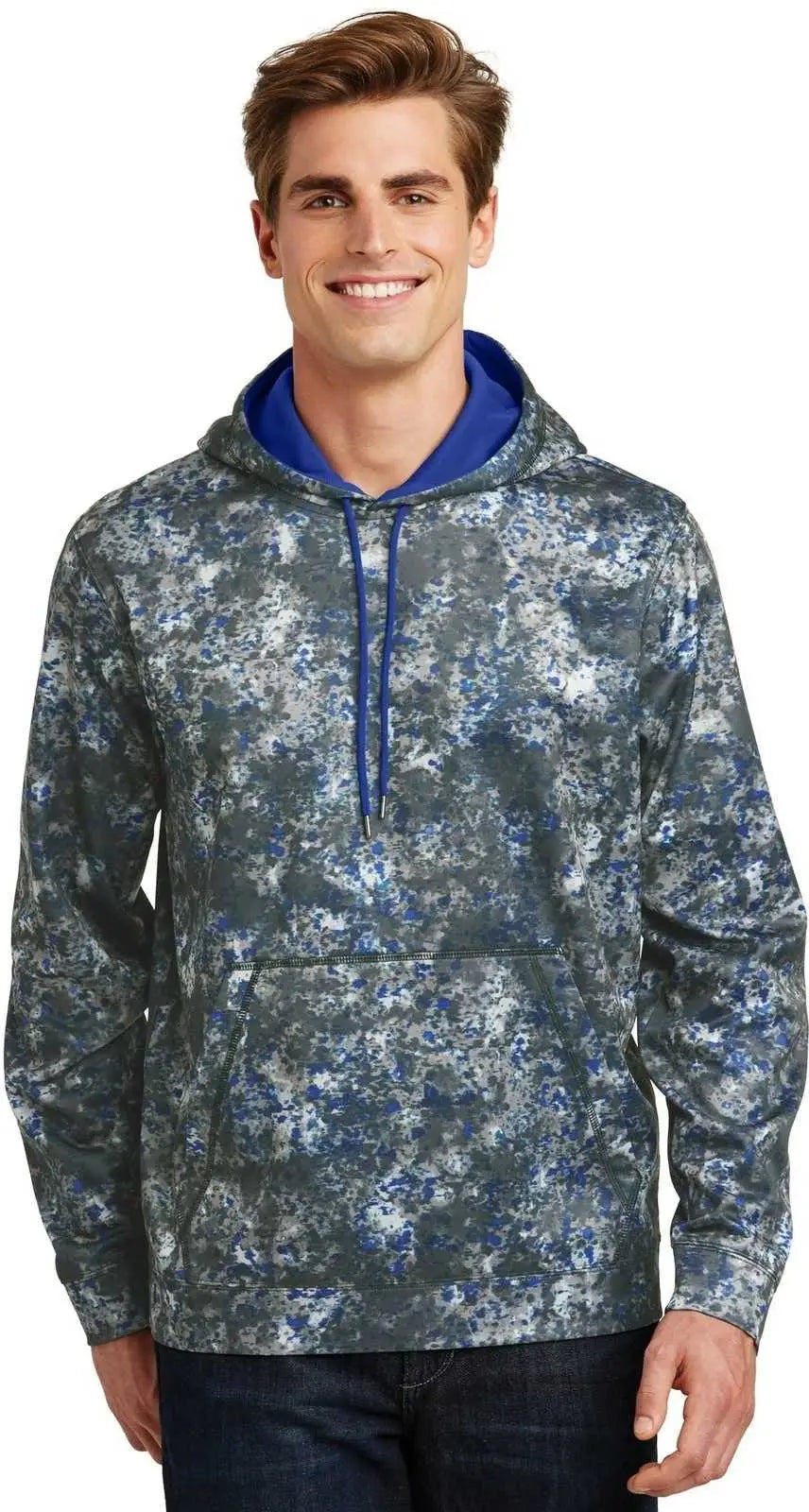 Sport-tek St230 Sport-wick Mineral Freeze Fleece Hooded Pullover - True Royal