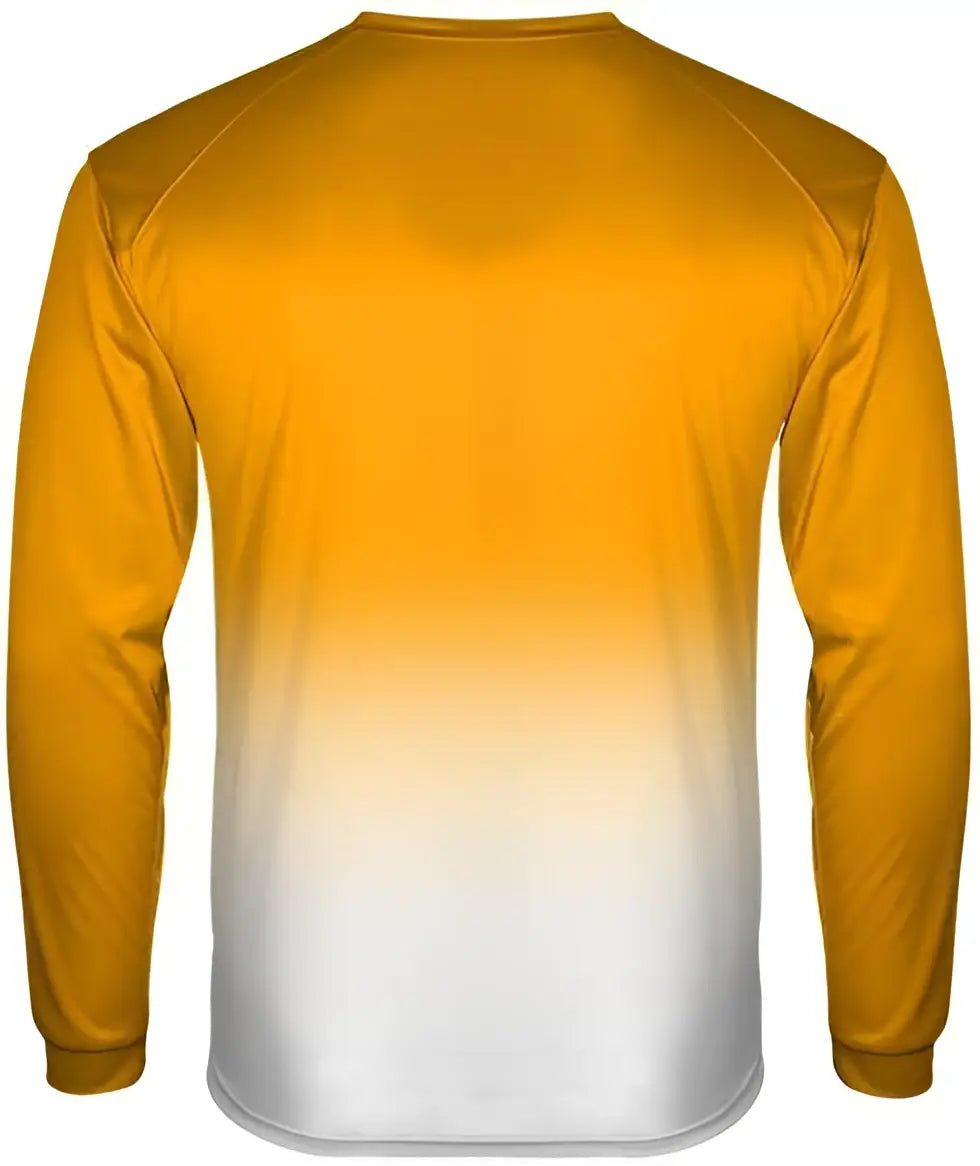 Badger Sport 2204 Ombre Long Sleeve Youth Tee - Gold White