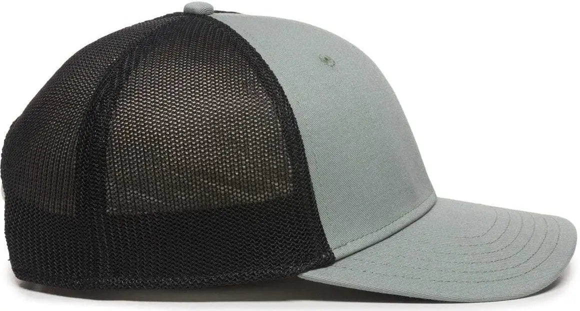 Oc Sports Rgr-360m Adjustable Mesh Back Cap - Sage Black - Gray / 6 7/8’’ - 7 1/2’’