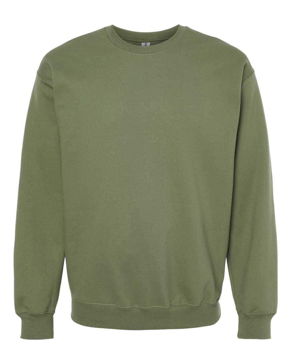 Gildan SF000 Softstyle Crewneck Sweatshirt - Military Green - HIT a Double - 4