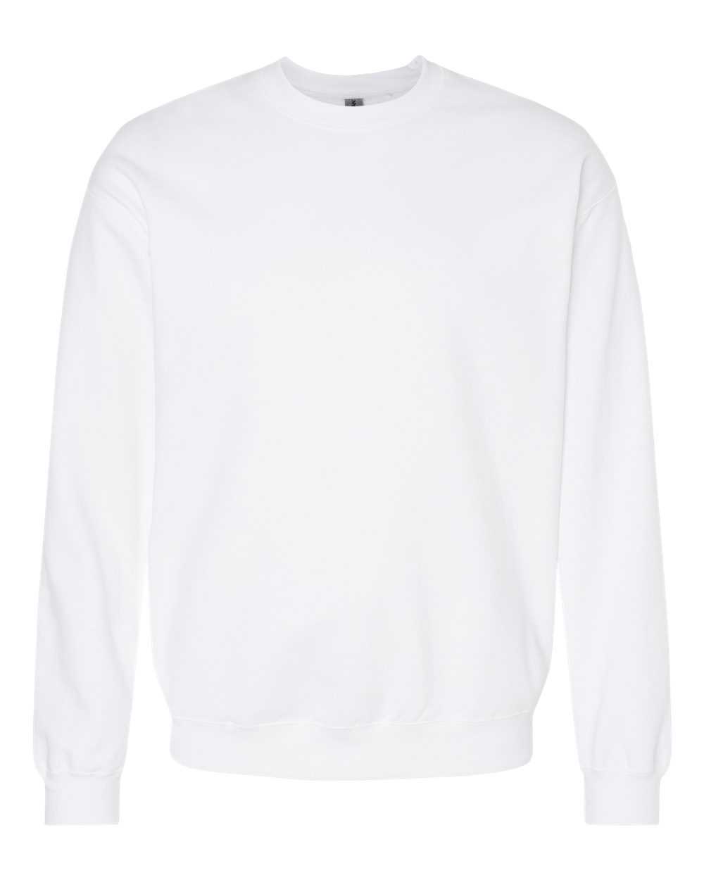 Gildan SF000 Softstyle Crewneck Sweatshirt - White - HIT a Double - 4