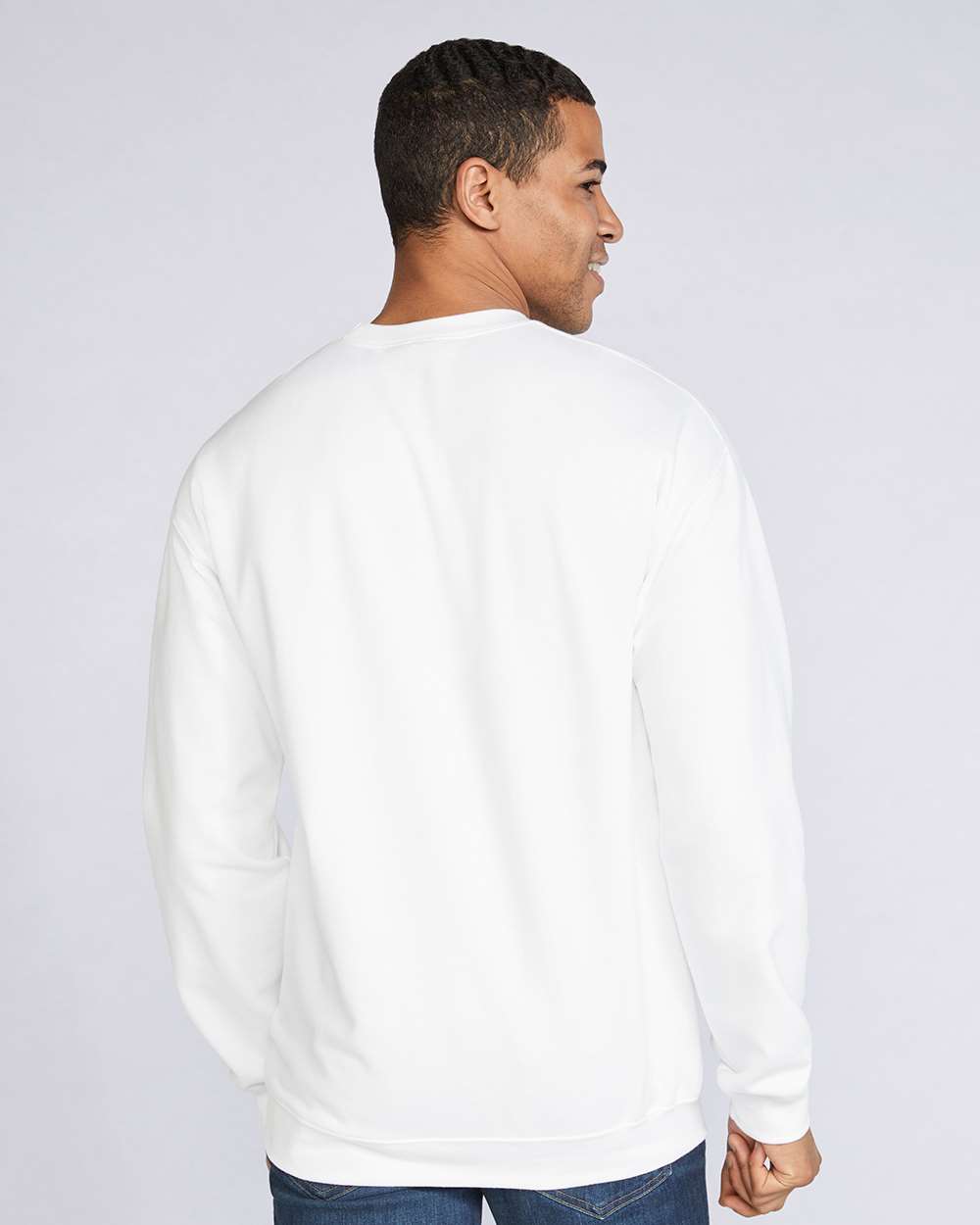 Gildan SF000 Softstyle Crewneck Sweatshirt - White - HIT a Double - 3