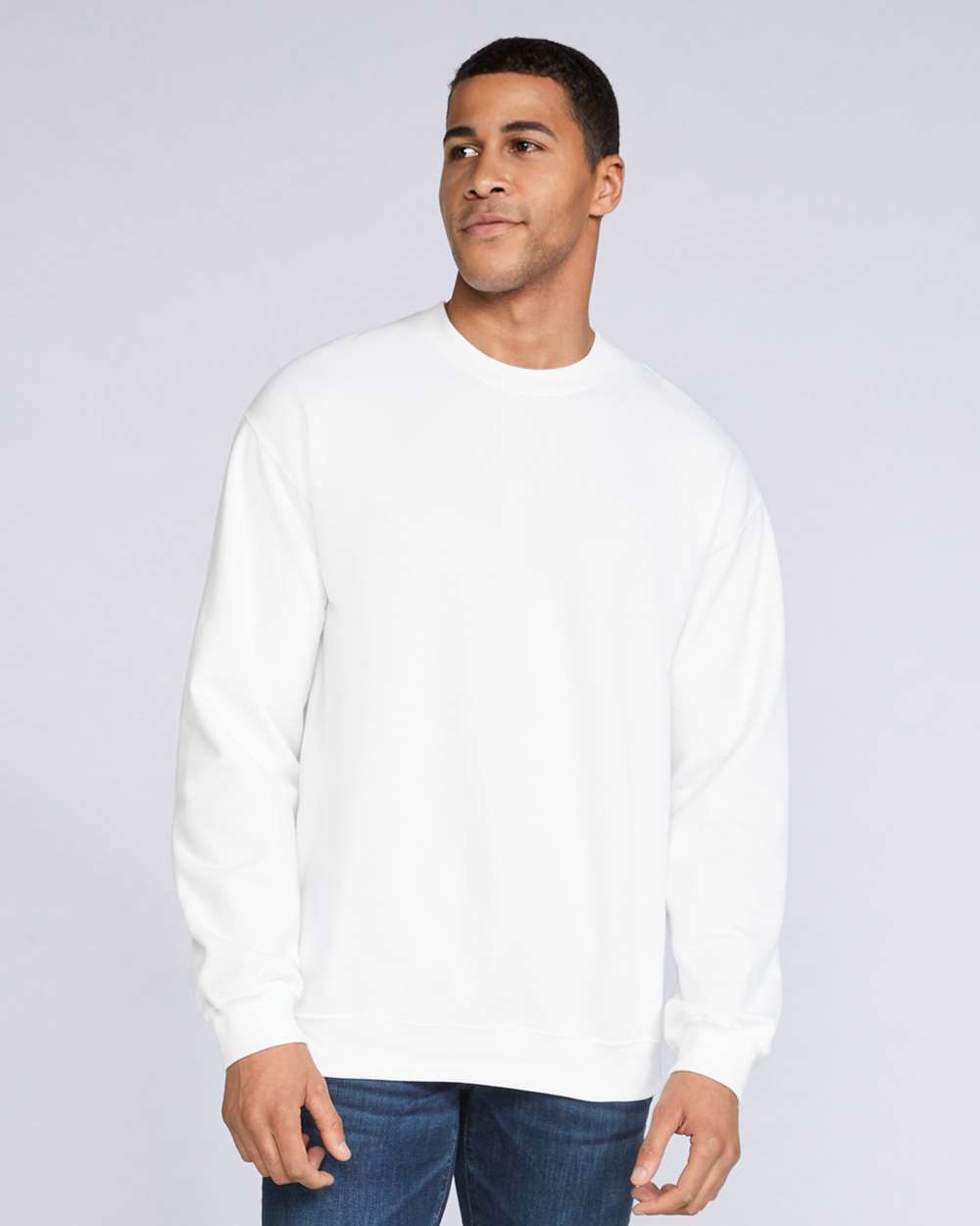 Gildan SF000 Softstyle Crewneck Sweatshirt - White - HIT a Double - 1