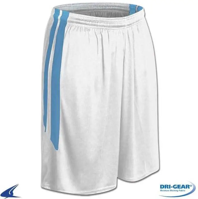 Champro Bbs9w Women’s Muscle Basketball Short - White Light Blue