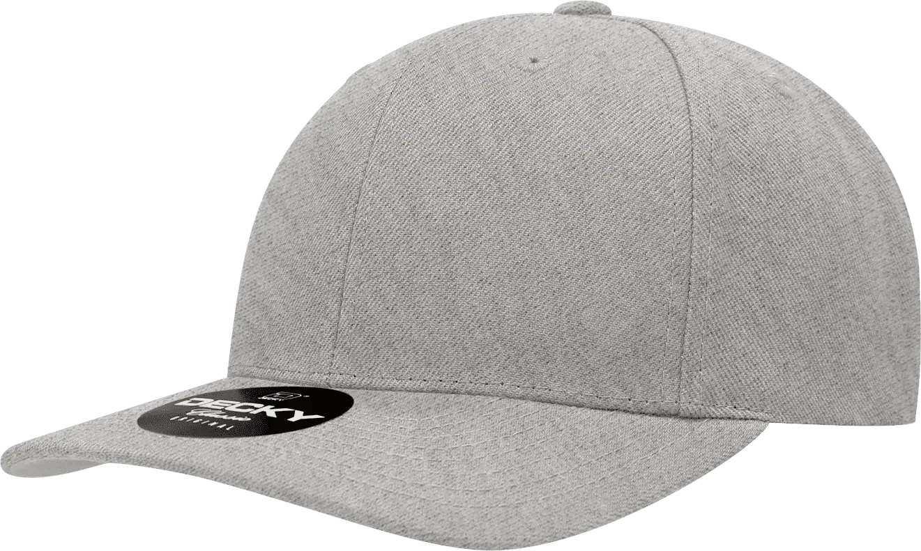 Decky 1015 Curved Bill Baseball Cap - Heather Gray - one Size Fits Most