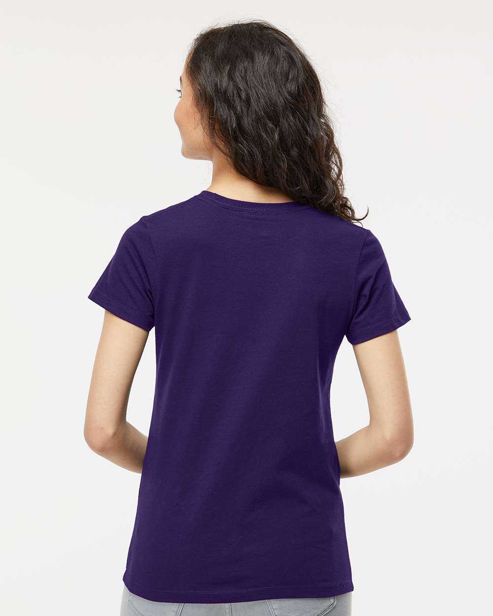 M&amp;O 4810 Women&#39;s Gold Soft Touch T-Shirt - Purple - HIT a Double - 4