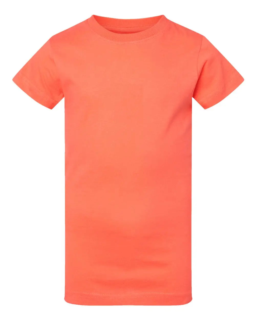 Lat 2616 Girls’ Fine Jersey Tee - Papaya - Coral / Xs