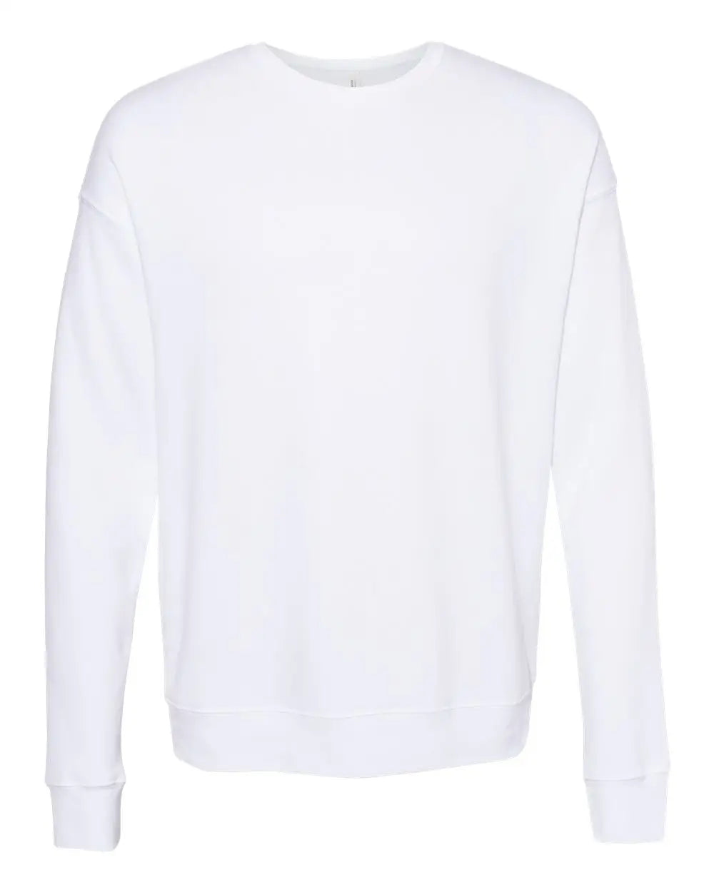 Bella + Canvas 3945 Sponge Fleece Drop Shoulder Crewneck Sweatshirt - Dtg White - Xs