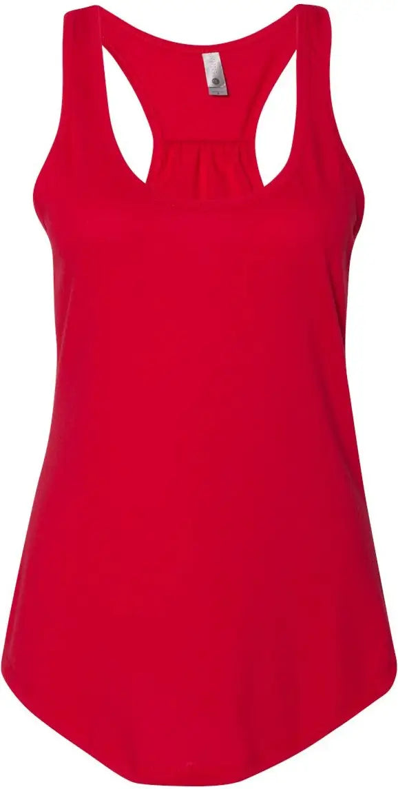 Next Level 6338 Women’s Gathered Racerback Tank - Red - Ladies Xs