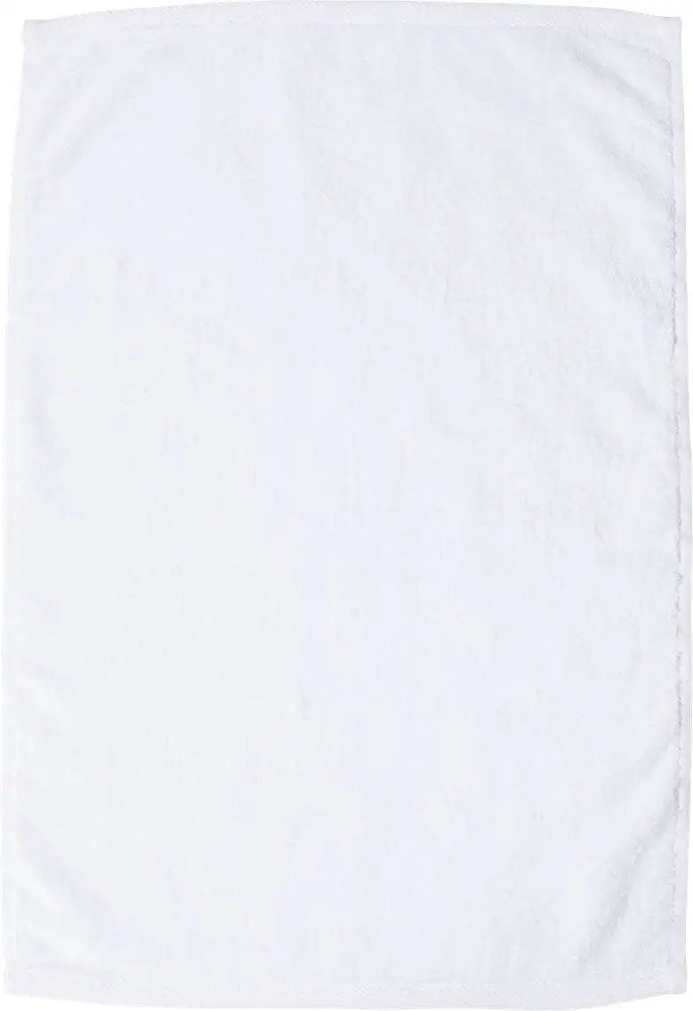 Q-tees T300 Deluxe Hemmed Hand Towel - White - one Size Fits Most