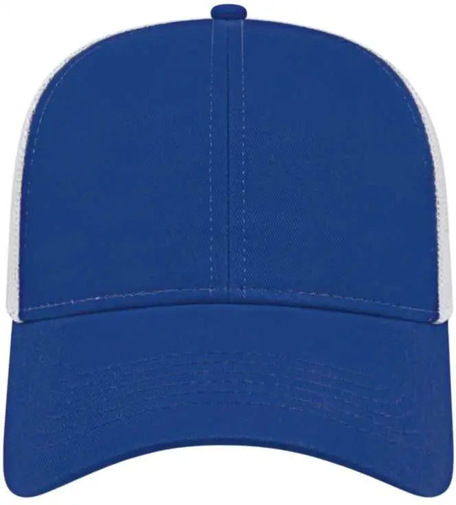 Cap America I3025 Two Tone Mesh Back - Royal White - one Size Fits Most