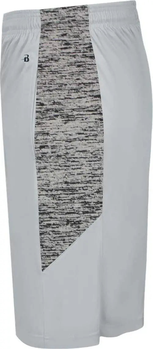 Badger Sport 4168 Tonal Blend Panel Short - Silver Graphite - Light Gray Dark / Adult Xl
