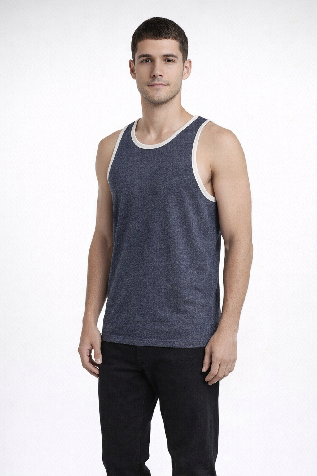 Navy Heather RINGER TANK