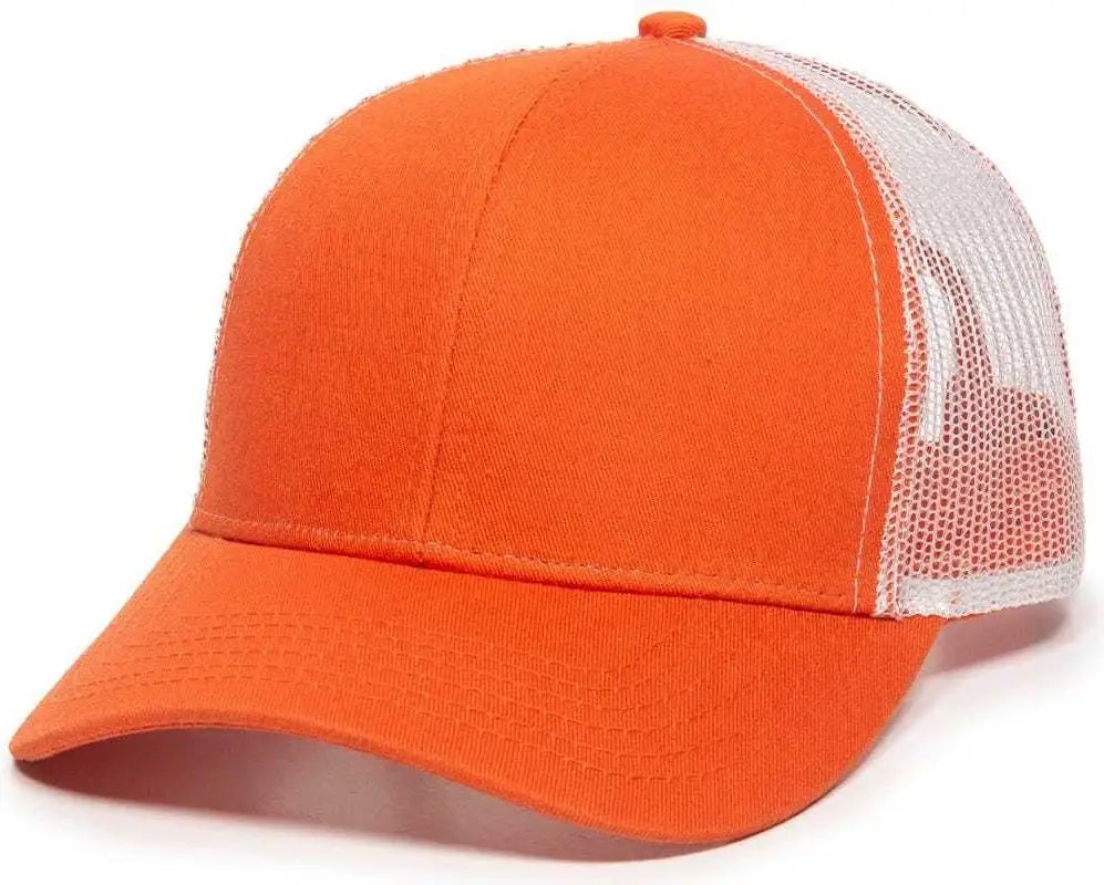 Oc Sports Mbw-600 Team Adjustable Mesh Back Ball Cap - Orange White - 6 7/8’’ - 7 1/2’’