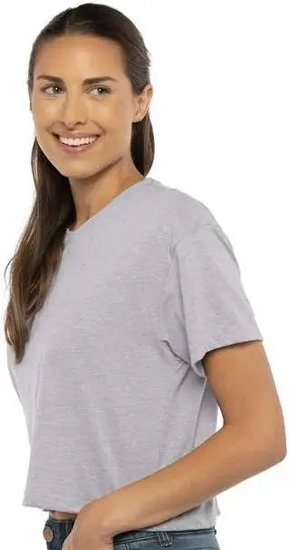 Next Level 1580 Women’s Ideal Crop Tee - Heather Gray