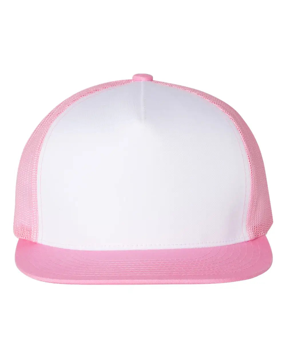 Yp Classics 6006 Five-panel Classic Trucker Cap - Pink White - one Size Fits Most