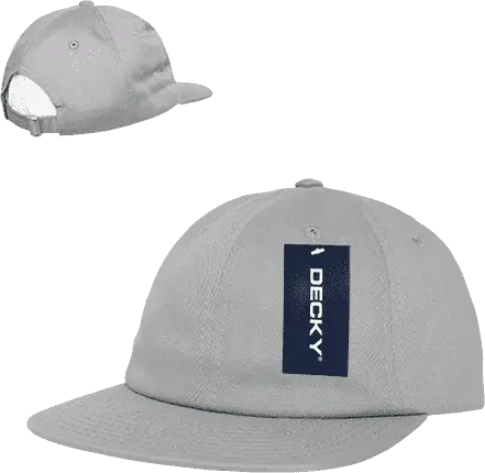 Decky 200 Relaxed Flat Bill Cotton Cap - Gray - one Size Fits Most