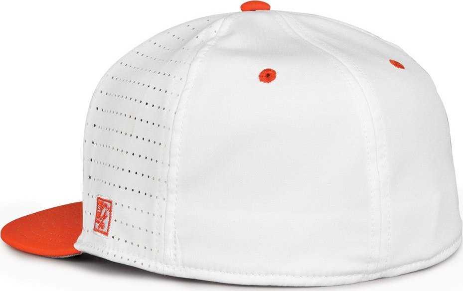 The Game GB998 Perforated GameChanger Cap - White Orange - HIT a Double - 3