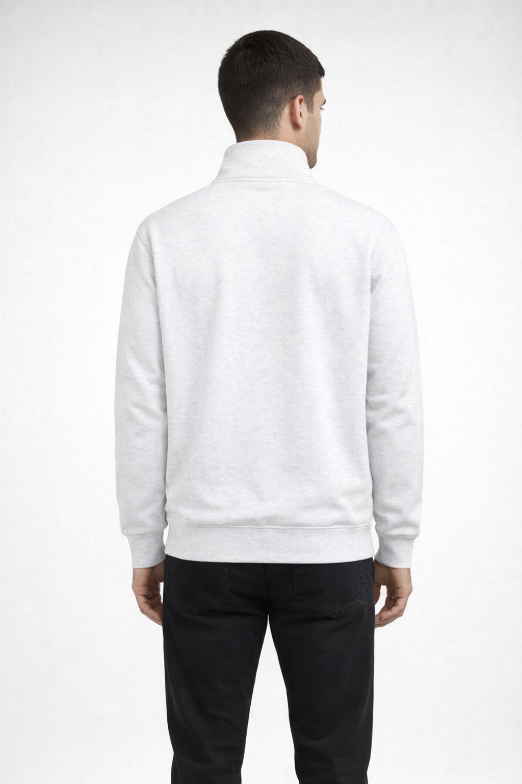 Ash Grey FUNDAMENTAL FLEECE QTR ZIP