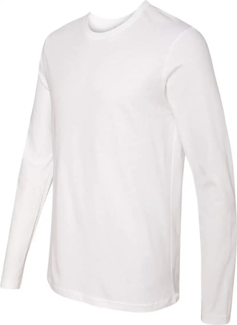 Next Level 3601 Cotton Long Sleeve T-shirt - White - Adult Xs