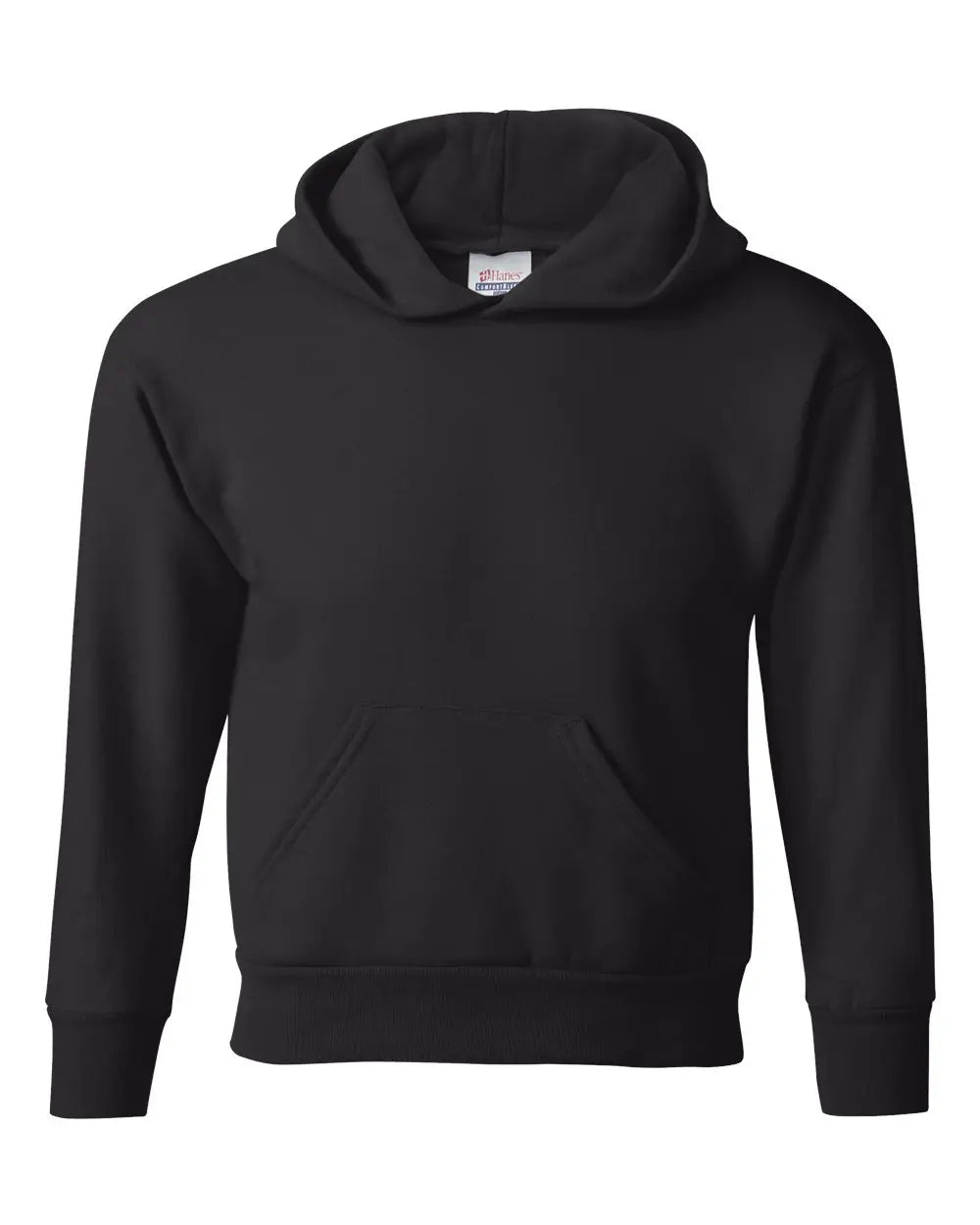 Hanes P473 Ecosmart® Youth Hooded Sweatshirt - Black - Xs