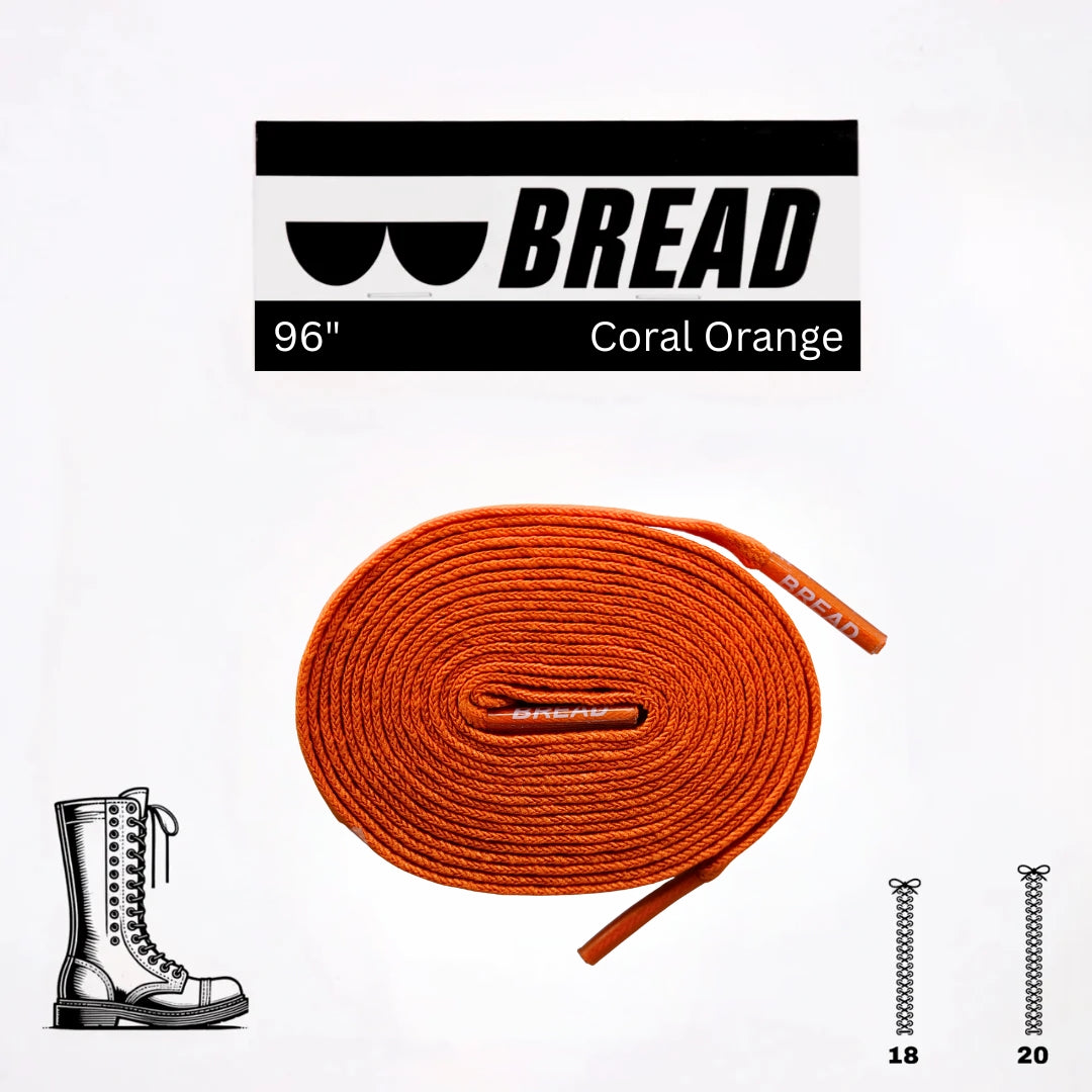 Bread Elastic Shoelace - Coral Orange