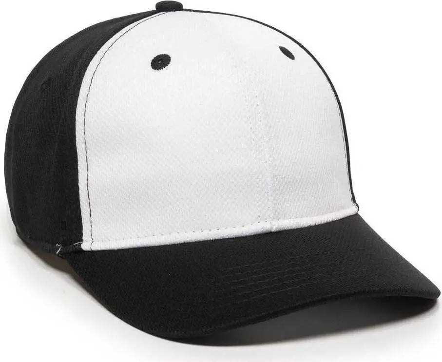 Oc Sports Mws25 Flexible Fitting Cap - White Black - 6 3/8’’ - 3/4’’