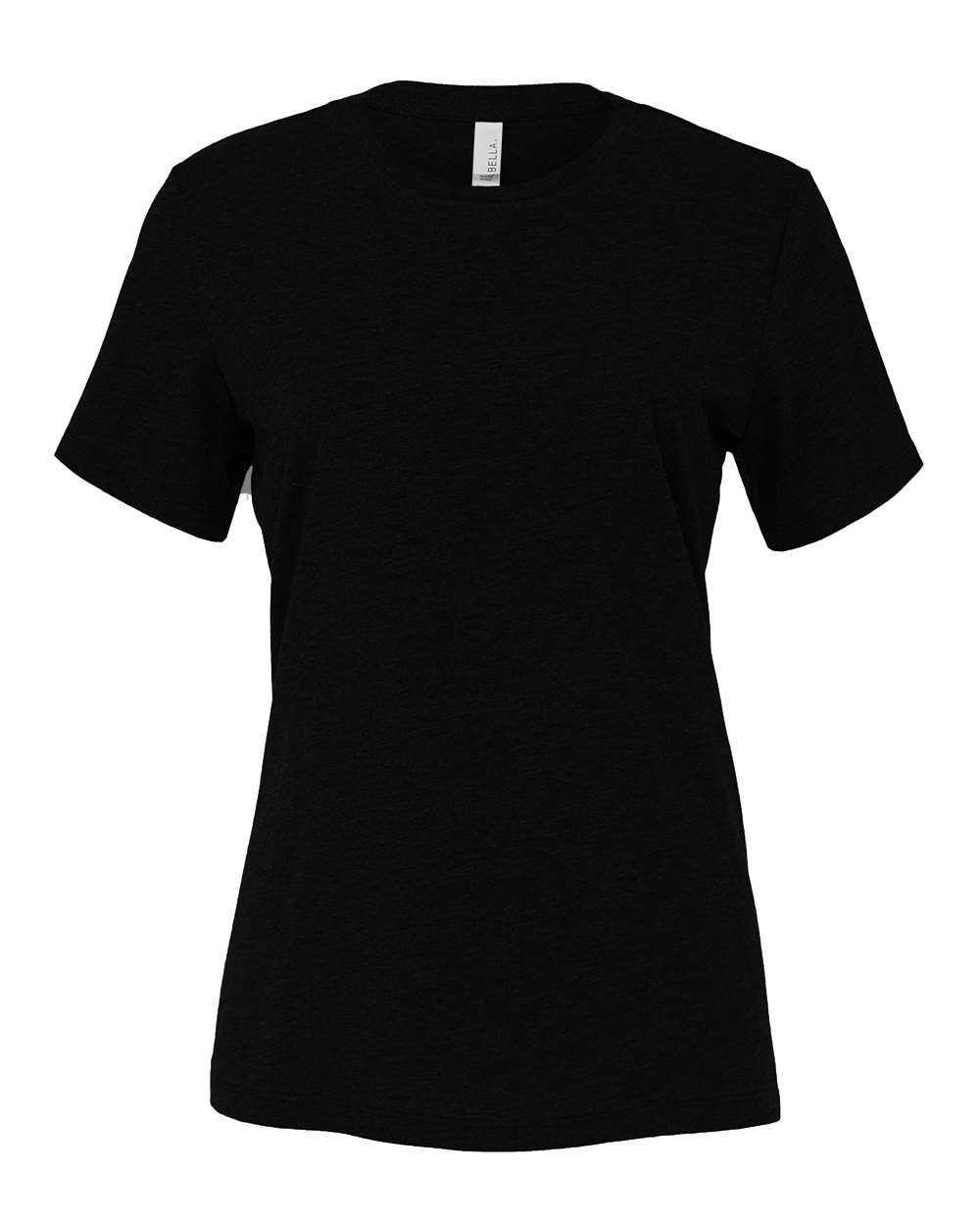 Bella + Canvas 6400CVC Womens Relaxed Fit Heather CVC Tee - Solid Black Blend - HIT a Double - 1