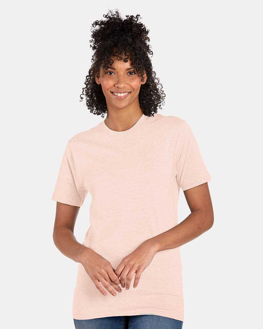Hanes 4980 Perfect-T Short Sleeve T-Shirt - Body Blush Heather - HIT a Double - 1