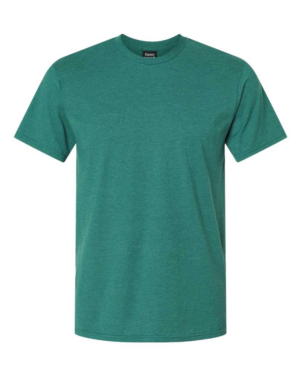 Hanes 4980 Perfect-T Short Sleeve T-Shirt - Jade Pine Heather - HIT a Double - 4