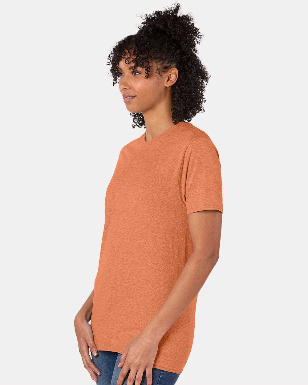 Hanes 4980 Perfect-T Short Sleeve T-Shirt - Pumpkin Heather - HIT a Double - 2
