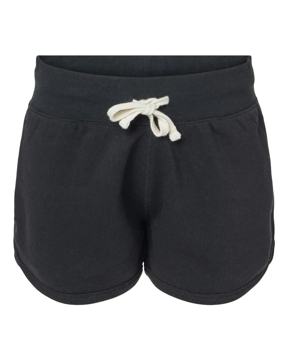 J. America 8856 Women’s Fleece Shorts - Black Solid - s