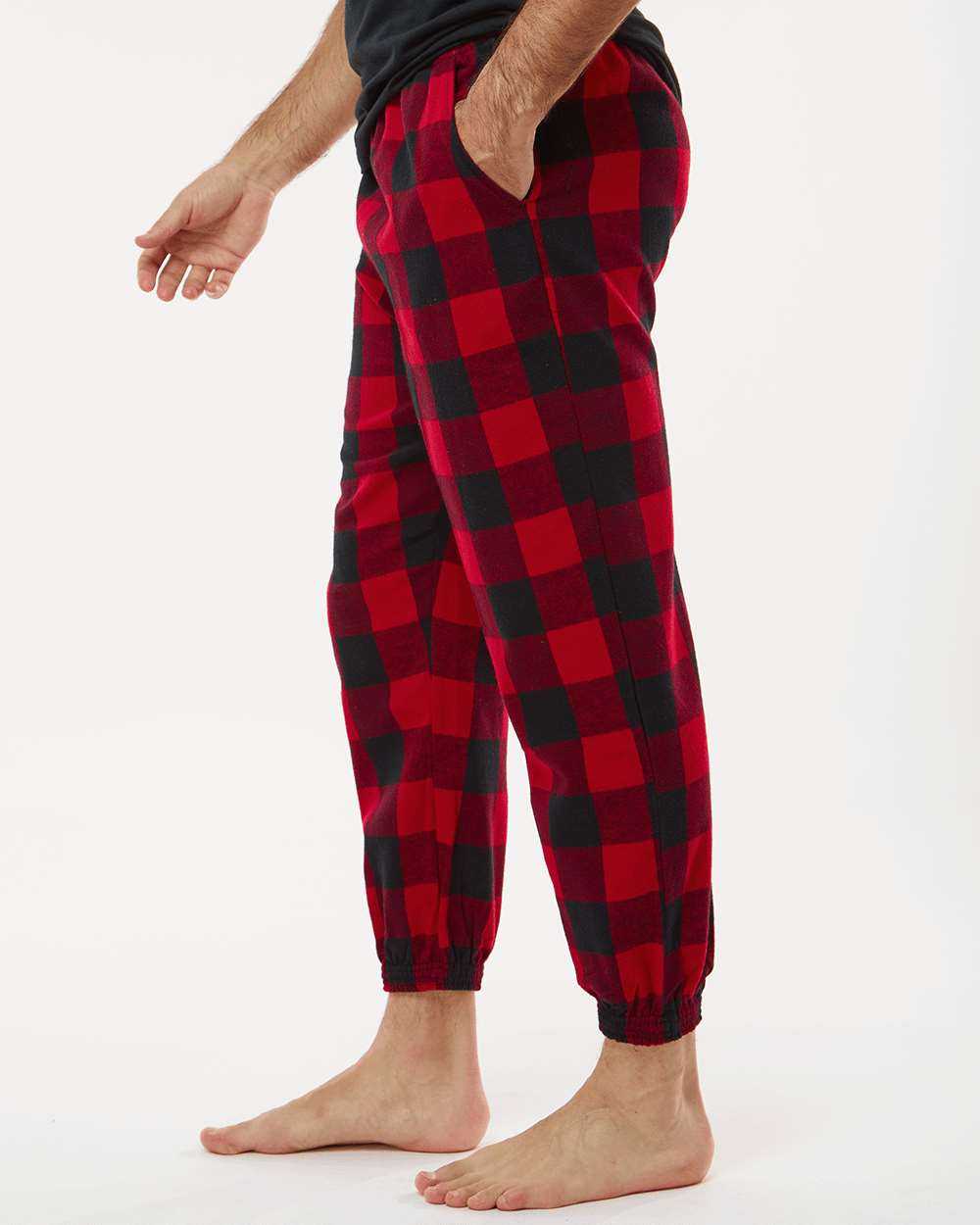 Burnside 8810 Flannel Jogger - Red Black - HIT a Double - 2