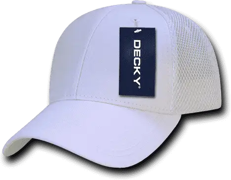 Decky 204 Low Crown Air Mesh Baseball Cap - White - one Size Fits Most