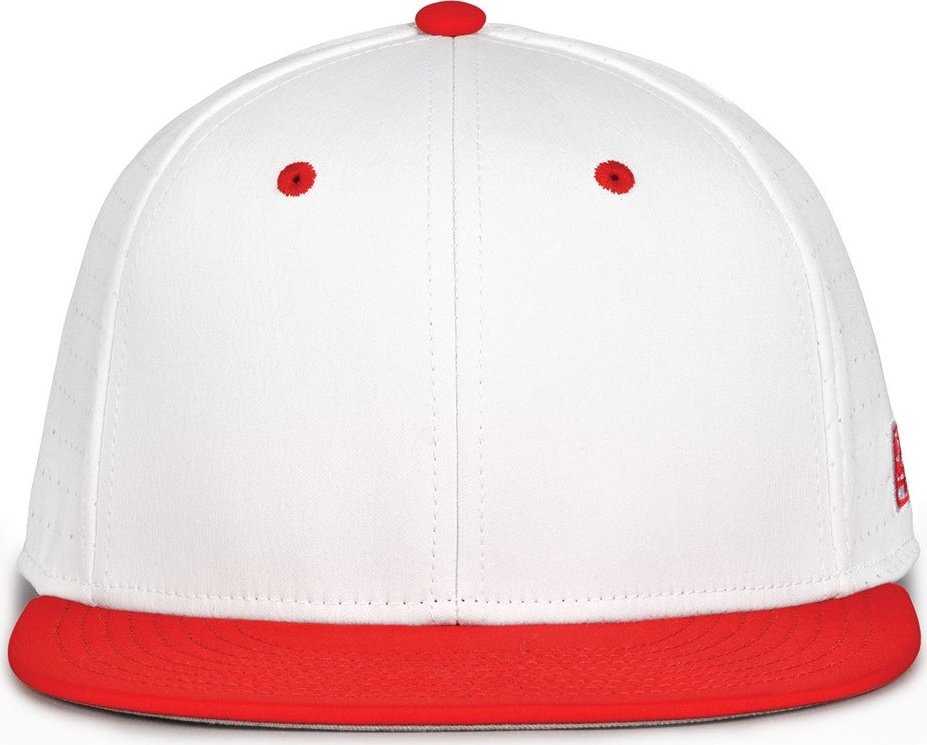 The Game GB998 Perforated GameChanger Cap - White Red - HIT a Double - 2