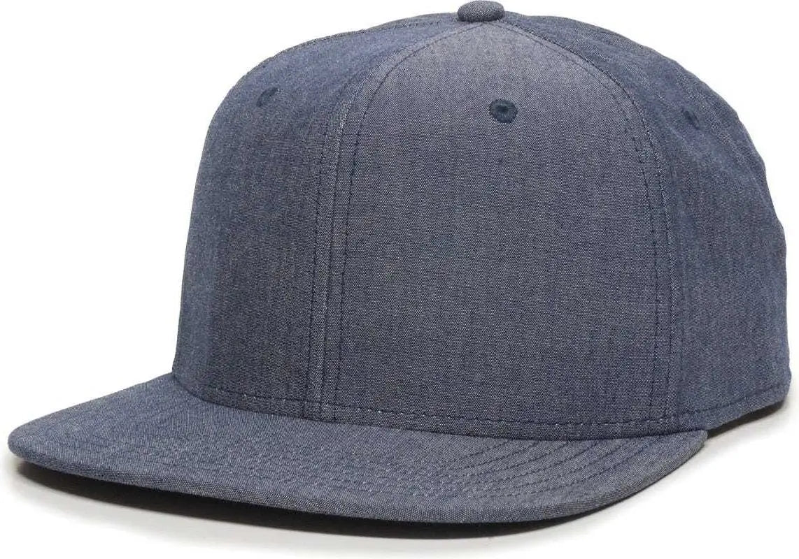 Oc Sports Redlbl105 Adjustable Flat Bill Heathered Cap - Navy - 6 7/8’’ - 7 1/2’’