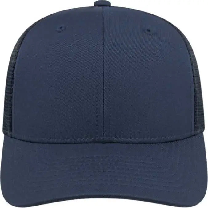 Cap America I8502 Flexfit 110 Trucker Mesh Back - Navy - one Size Fits Most