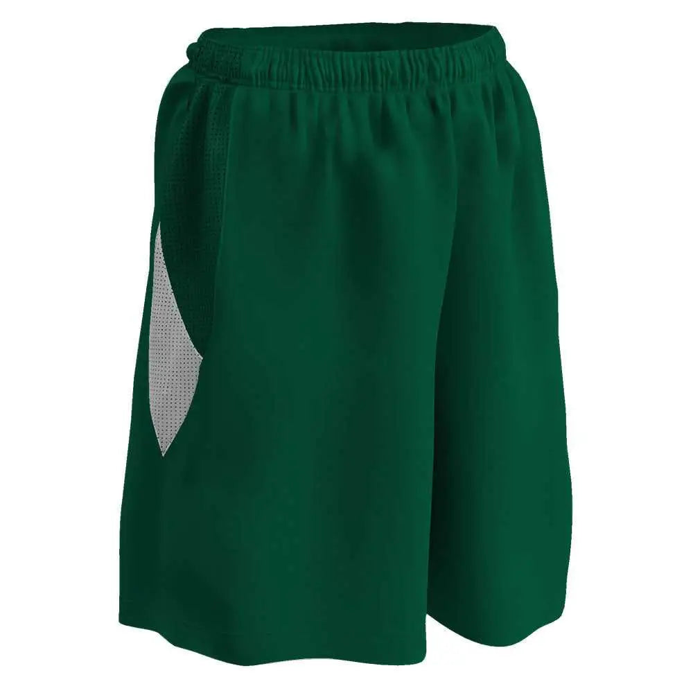 Champro Bbs15 Post Up Female Reversible Basketball Short - Forest White