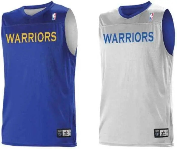 Alleson Athletic A105ly Youth Nba Logo Reversible Jersey - Golden State Warriors