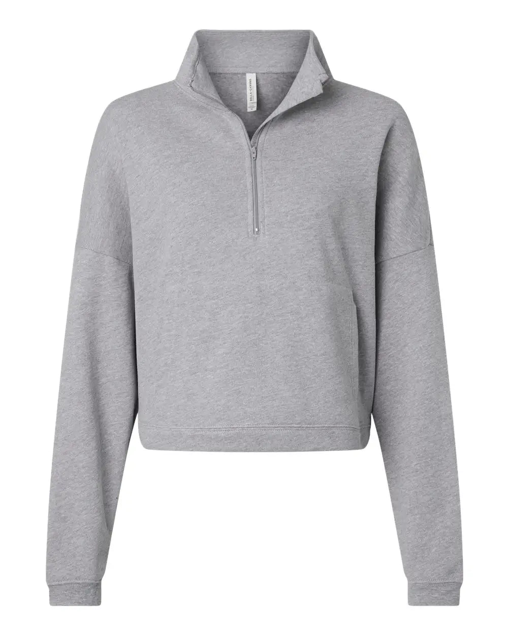 Bella + Canvas 3953 Women’s Sponge Fleece Half Zip Pullover - Athletic Heather - Ladies s