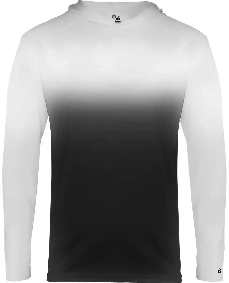 Badger Sport 2205 Ombre Youth Hoodie Tee - Black - m