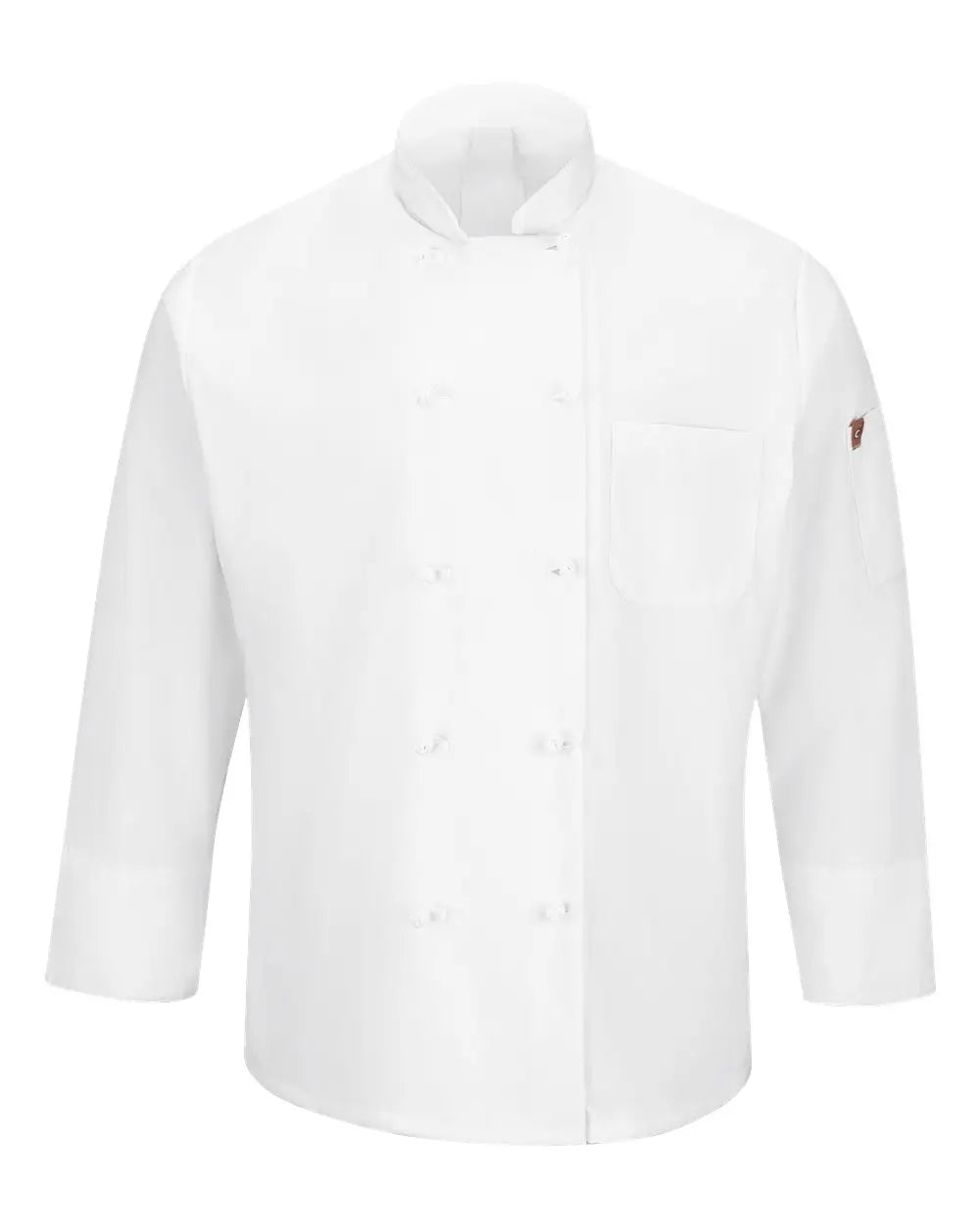 Chef Designs 044x Mimix™ Ten Knot Button Coat with Oilblok - White / Xs