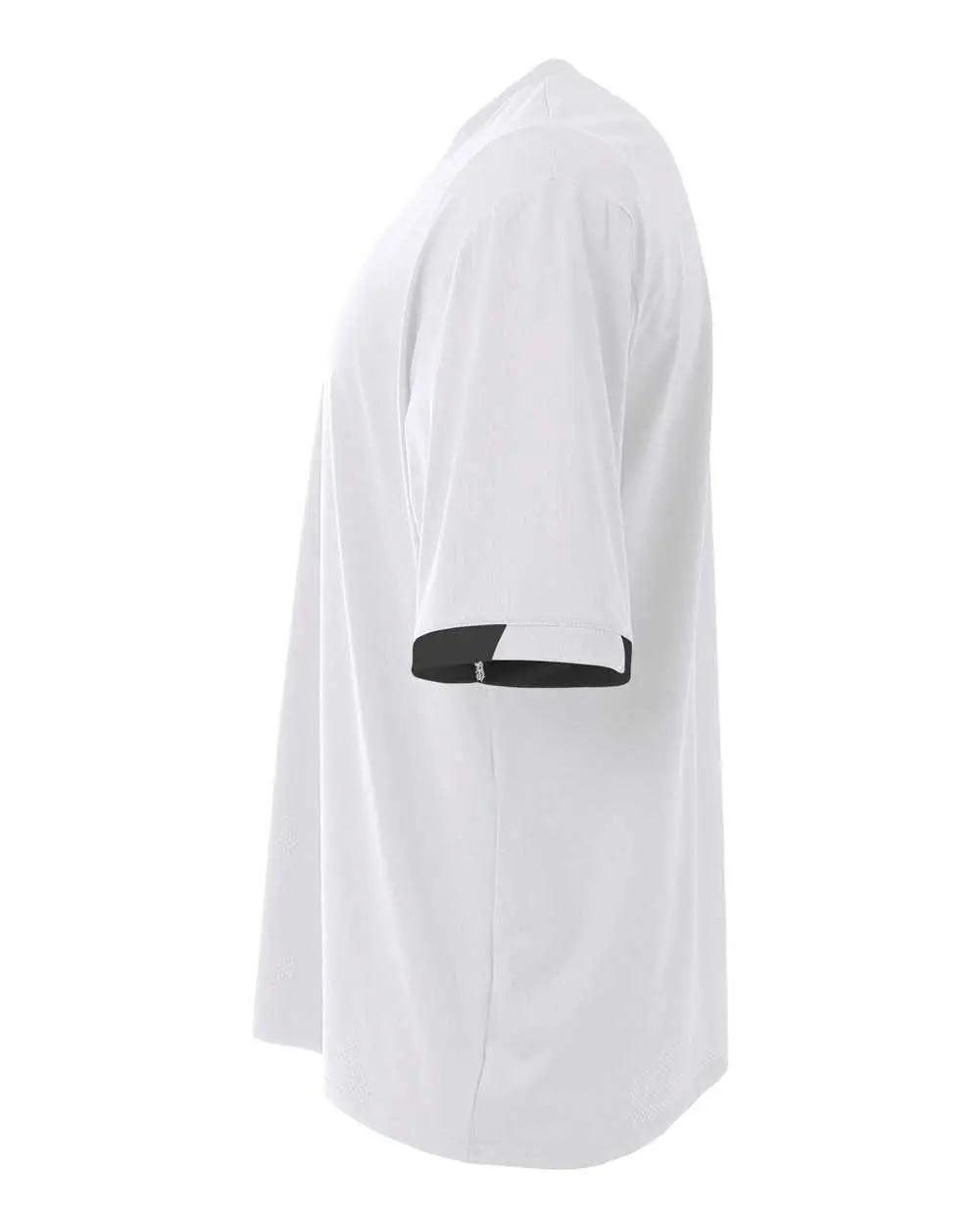 A4 N3011 the Stretch Pro - Mesh Baseball Jersey - White Black