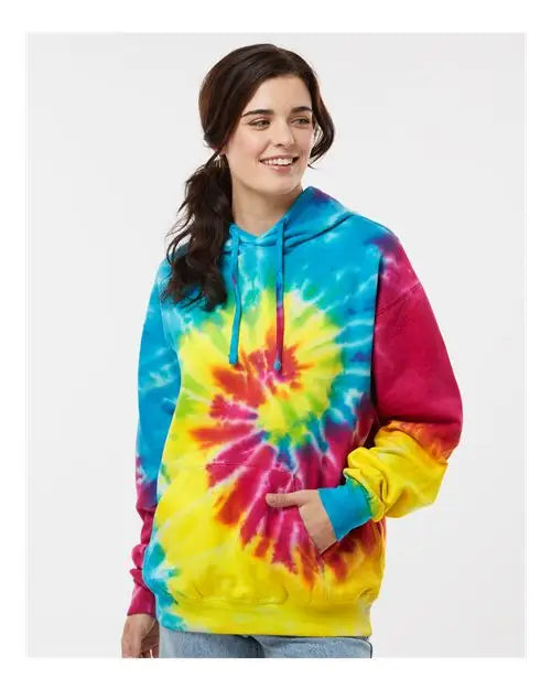Colortone 8777 Tie-dyed Hooded Sweatshirt - Reactive Rainbow