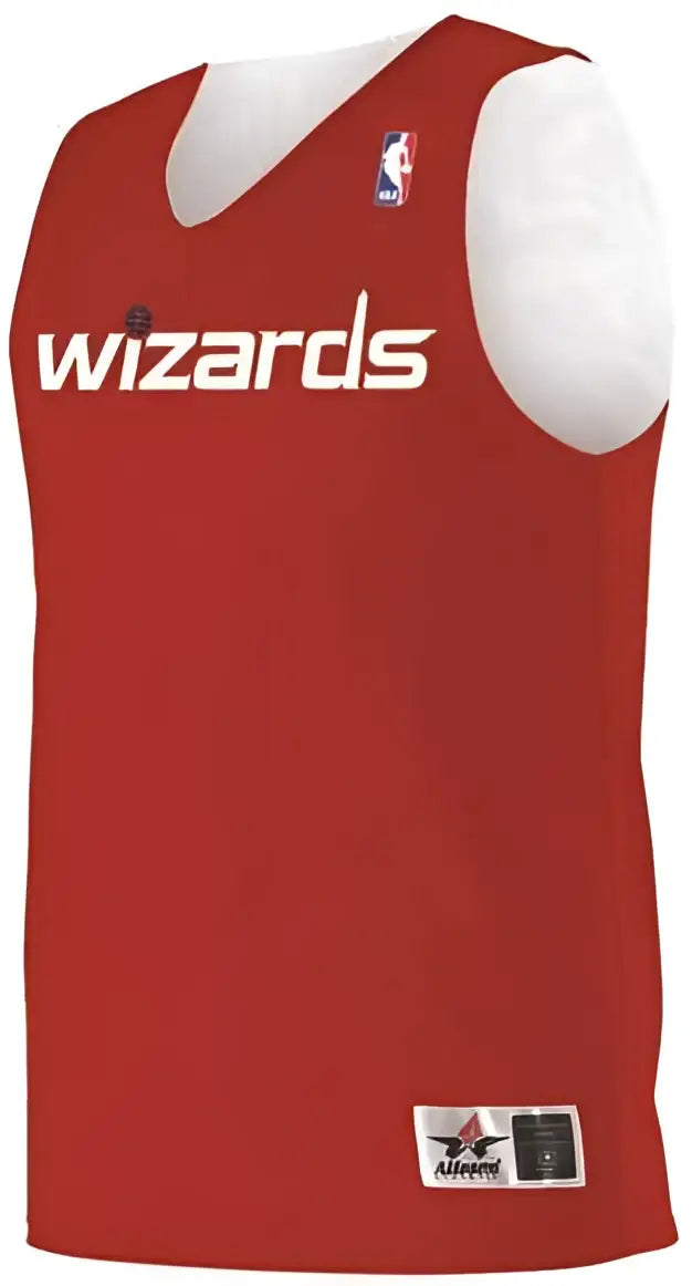 Alleson Athletic A115la Adult Nba Logo’d Reversible Jersey - Washington Wizards