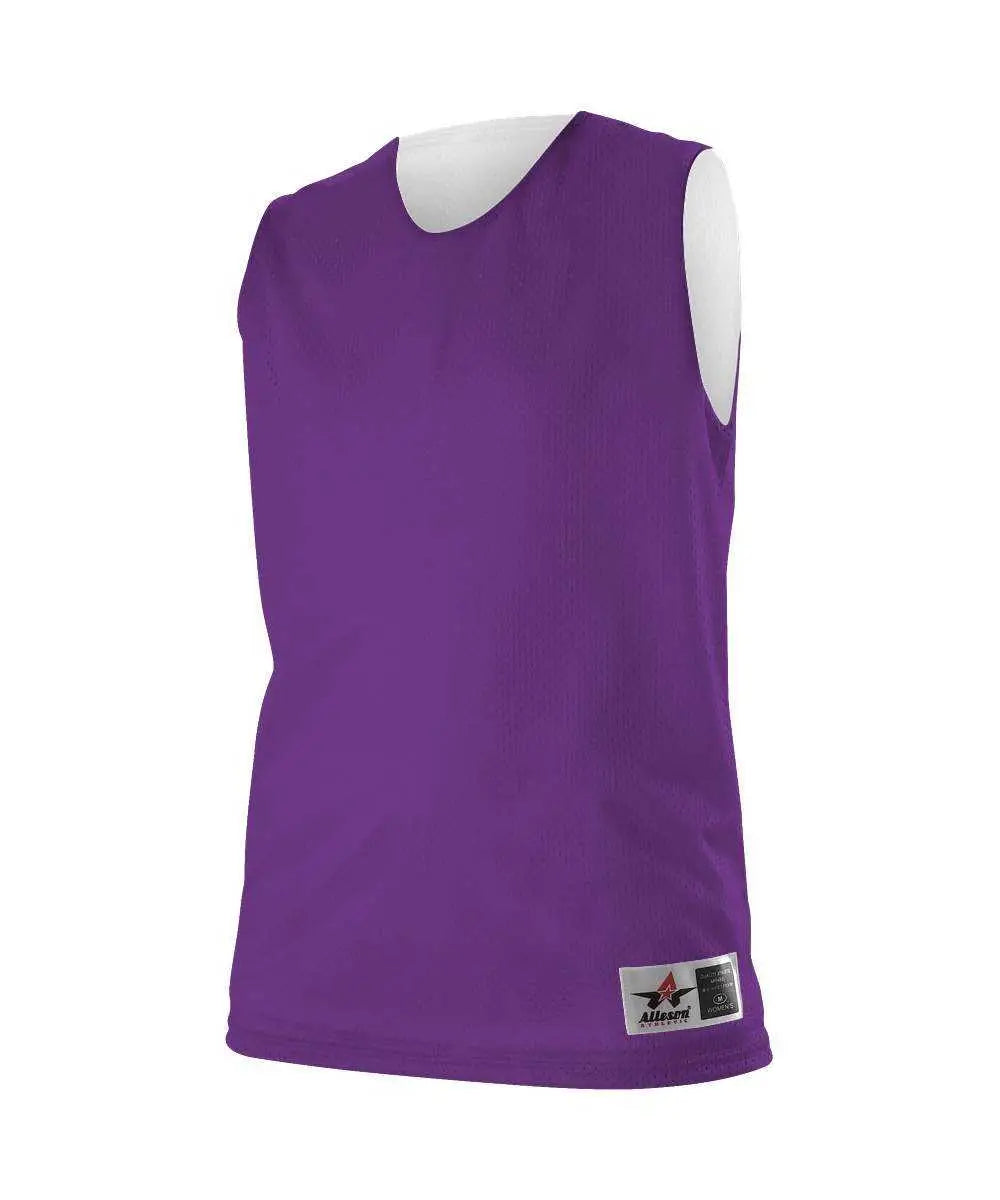 Alleson Athletic 560rw Women’s Reversible Mesh Tank - Purple White