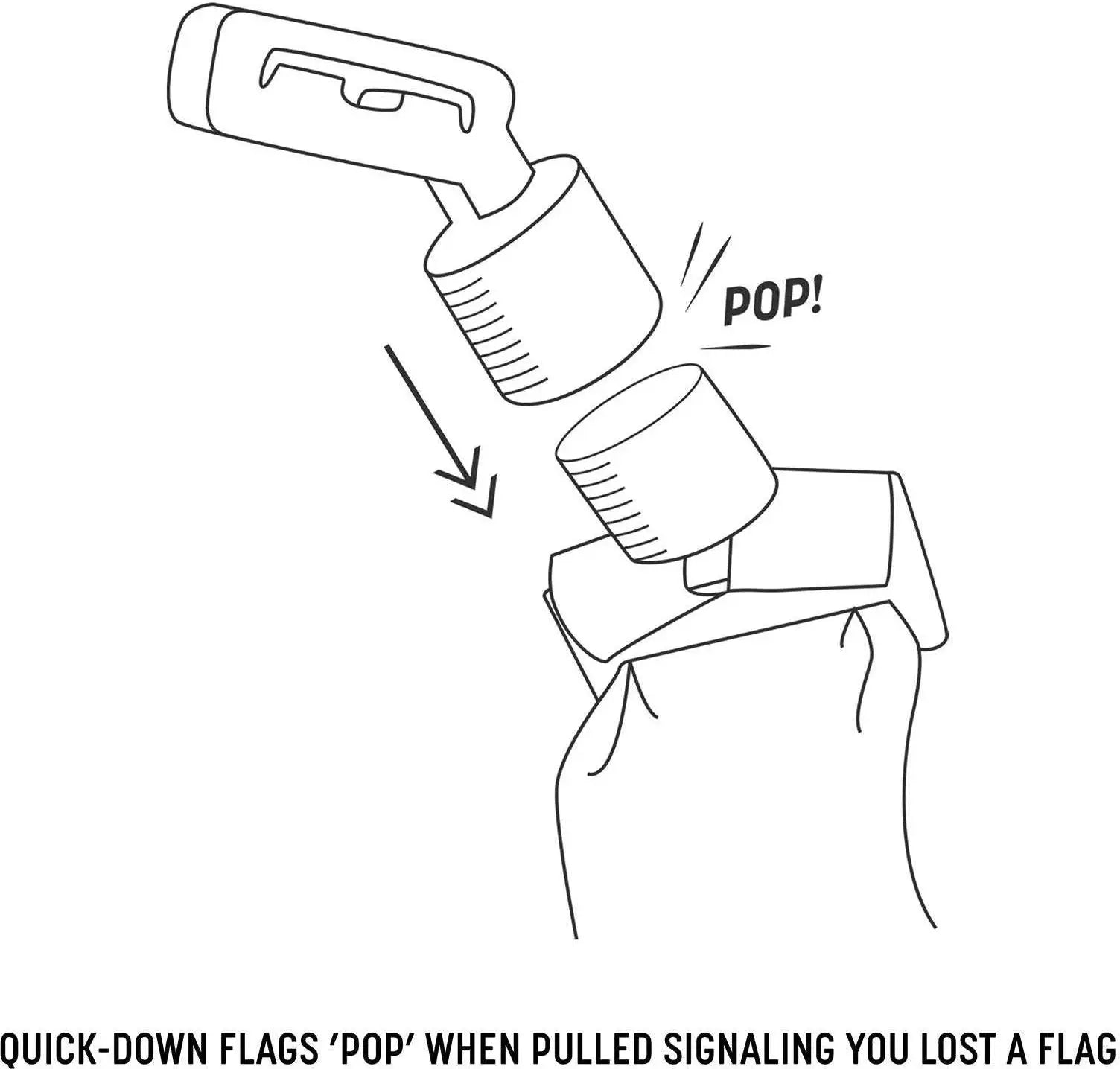 Champro A109 Quick-down ?Pop’ Jersey Flags 12 Pk - Gold - one Size Fits Most