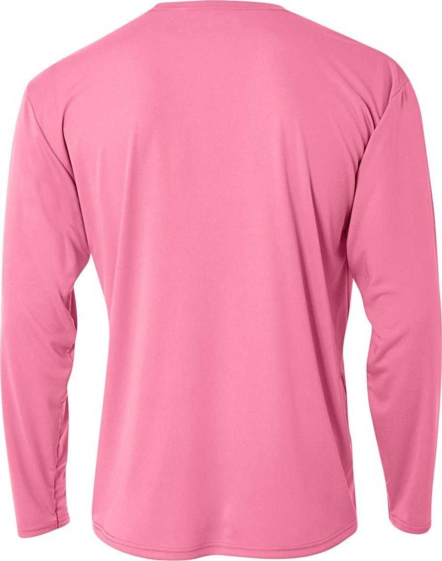 A4 NB3165 Youth Long Sleeve Cooling Performance Crew T-Shirt - Pink - HIT a Double - 3