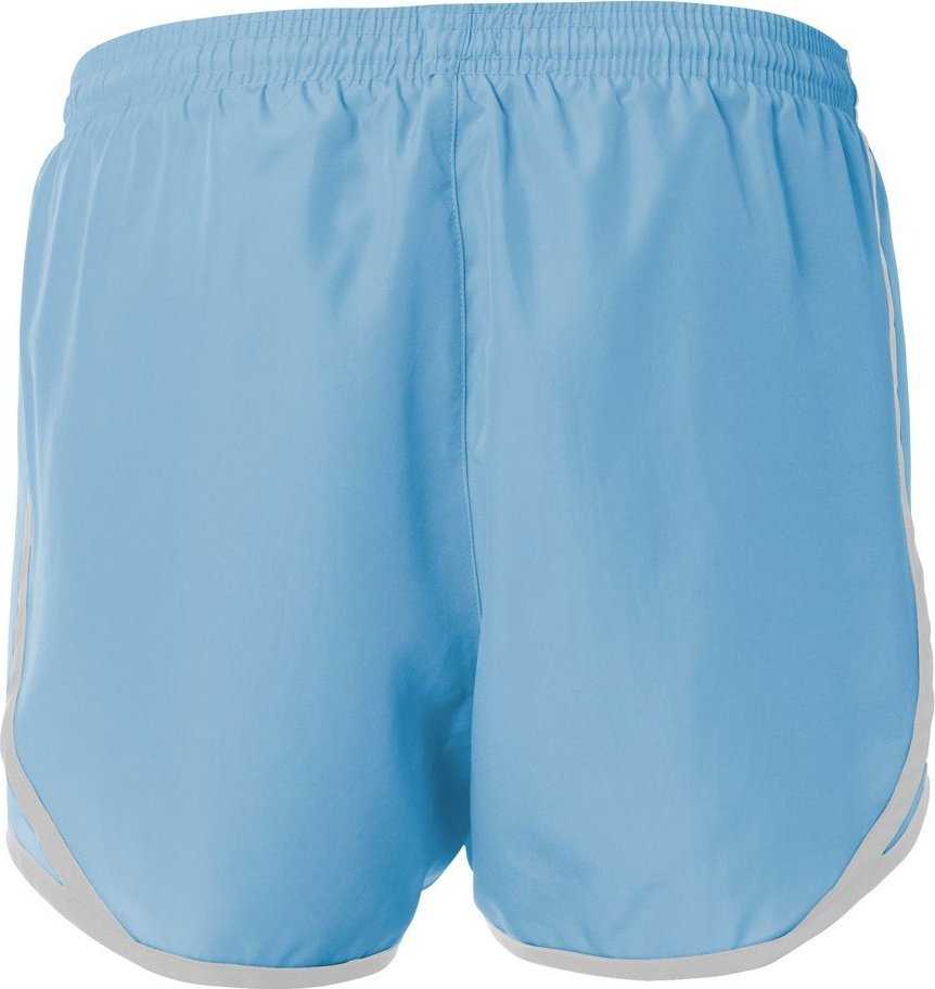 A4 NW5341 Womens 3&quot; Speed Short - Light Blue White - HIT a Double - 3